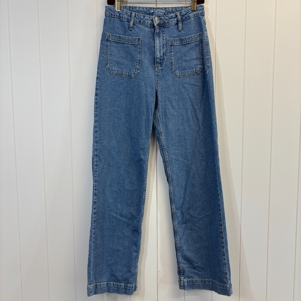 Wide Leg Women's Jeans in Medium Blue